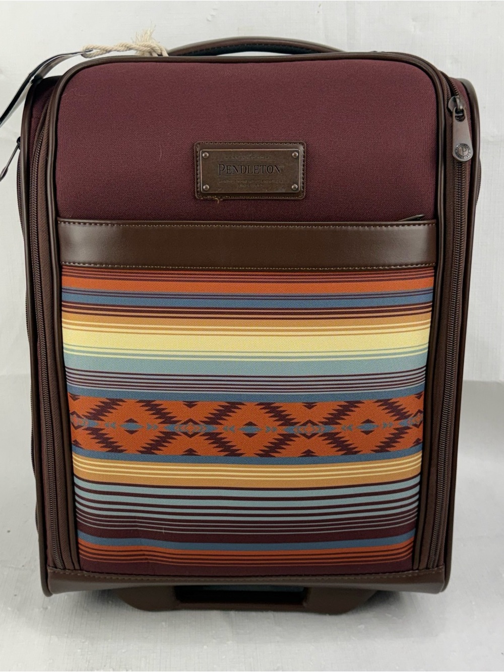 Pendleton Luggage 17” 2 Wheels Underseater Rum Raisin Burgundy Southwest Handle